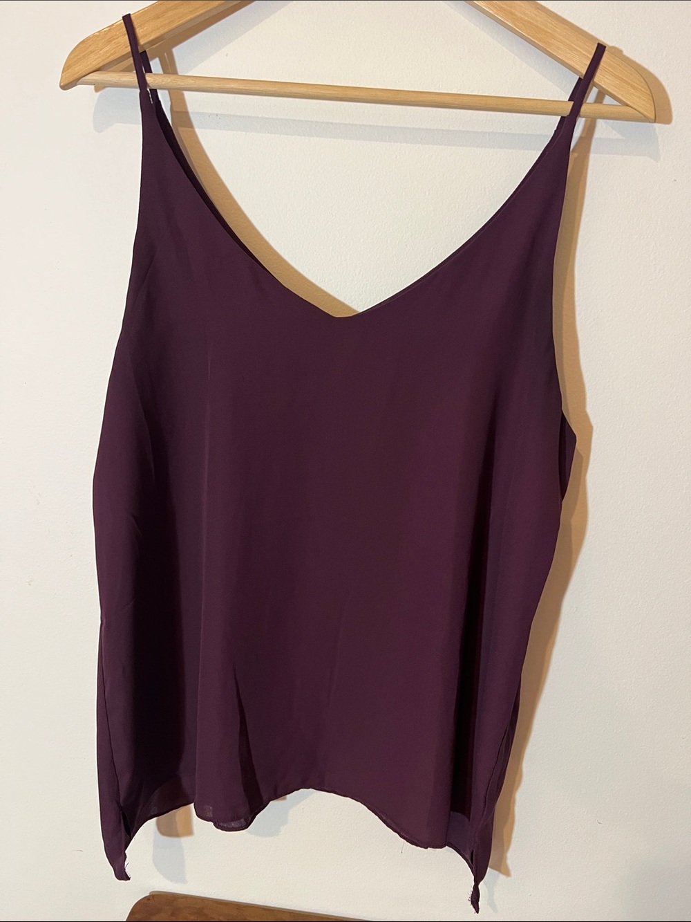 Shinestar Deep Plum V-Neck Spaghetti Strap Camisole